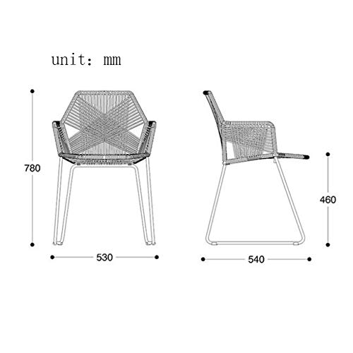 Cadeira única tecida moderna minimalista casa varanda exterior pátio mesa e cadeira cadeira de vime