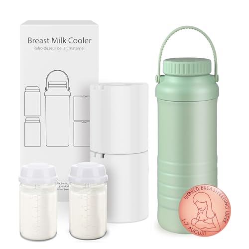 Portable Breast Milk Cooler Bottle, 22oz Capacity Breastmilk Chil...