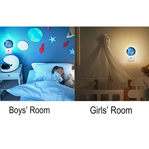 Axayaz Jellyfish And Seahorse Plug In Night Light Fantasy Undersea World Animal With Blue Light Auto Led Lamp Energy Saving Round Lights For Boys Girls Men Women #TOP4