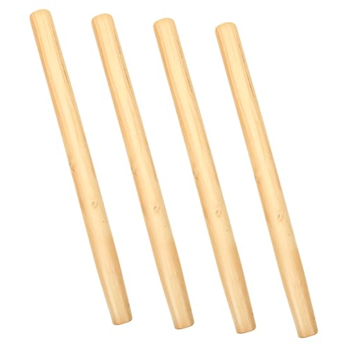 OFFSCH 4pcs Handle Replacements Hoe Handle Stick Hammer Handle Replacement Charcoal Shovel Handle Sickle Garden Tool Handle Tool Replacement Rod Garden Grip Wooden Ax Hammer Replaceable, 38x3.2cm