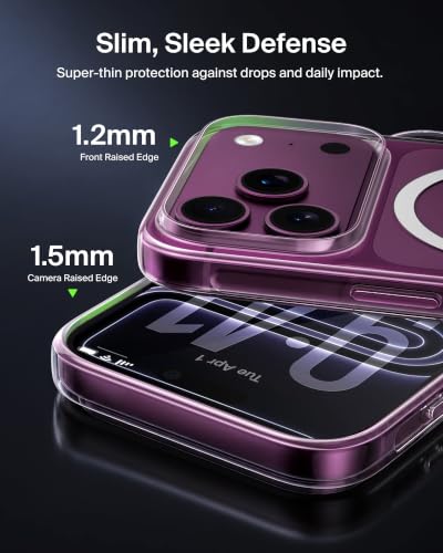 Image of Belkin iPhone 18 Pro / 17 Pro, Qi2 Compatible, Up to 3m Drop Protection, Nano-Titan Protection, UV Resistant, Raised Edges & Camera Control, Clear