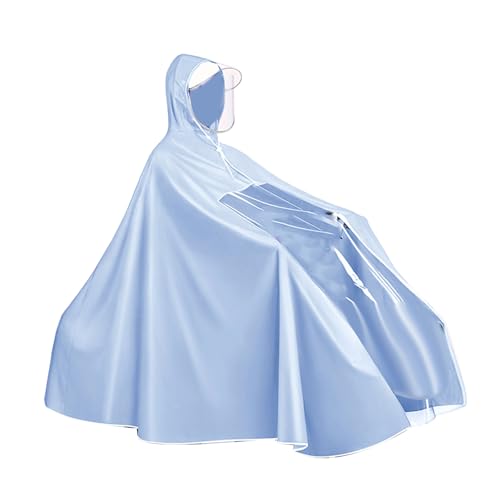 SAJMAKUWLA Rain man,rain coat Hooded Rain Poncho, Electric Battery Bike Raincoat Bicycle Rain Poncho Long Full Body Reusable Rain Poncho(3xl Bicycle Type Blue)