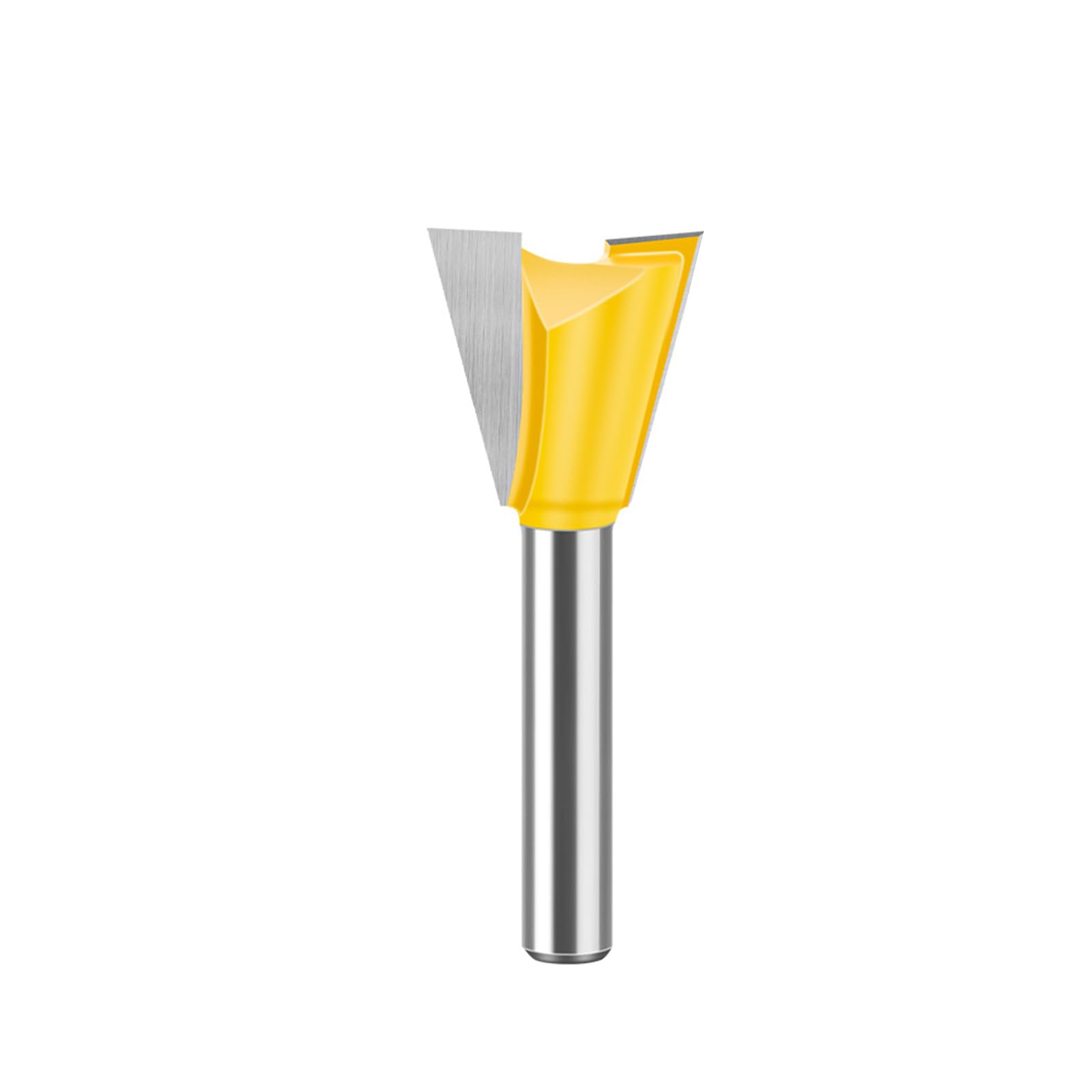 MACHSWON Straight Cut Router Bit Milling Cutter Cutting Dovetail Bit 1/4 Inch Shank,3/4" Cut Diameter Wood Cutting Trimming Cutter Double Flute Straight Grooving Bits for Woodworking Dovetail Bit