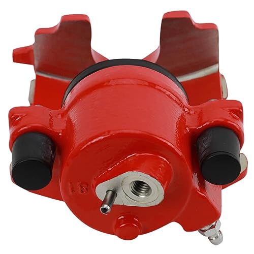 Image of TRQ Front Left Brake Caliper Performance Red Drivers Side