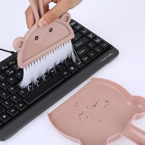 Amabro Kleines Besen und Kehrschaufel Reinigungsset, Kehrblech und Handfeger Schaufel und Besen Set mistschaufel mit weichen Borsten für Tischplatten Esstisch Krümelkehrer – Bild 4