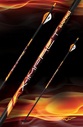 Black Eagle X-Impact High-Mod Carbon Micro-Diameter Fetched Carbon Hunting Arrow (300, 6 Pack)