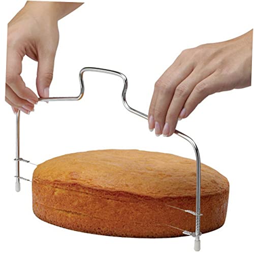 KICHOUSE Bread Slicer for Food-grade Material Cake Cutter Compact Lightweight Baking Tool for Bread Toast Bagels and More Silver