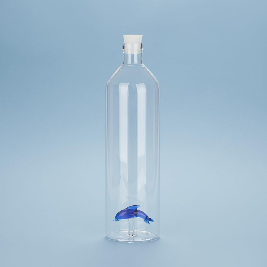 Bottiglia D'Acqua In Vetro Balvi Atlantis | Con Cavalluccio Marino Interno, Design Unico E Resistente - Foto 4