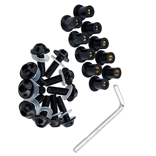 �l�W���i �ɓK�����郄�}�n FZ1/FZS1000 2001-2005 2004 2003 2002 10 �� M5x16mm �I�[�g�o�C�t�����g�K���X�t�����g�K���X CNC �{���g�˂��i�b�g�t�@�X�i�[(Black)