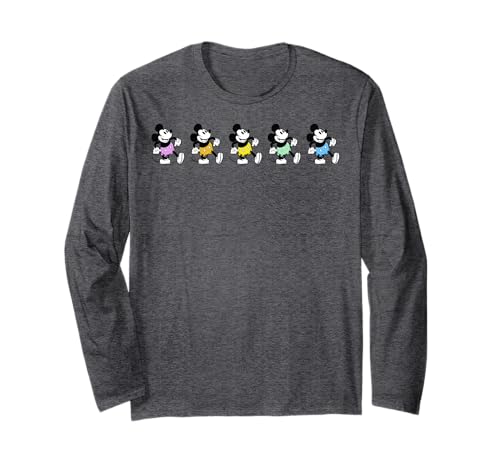 T-shirt Mickey Mouse Disney manches longues respirant et résistant motif néon pop