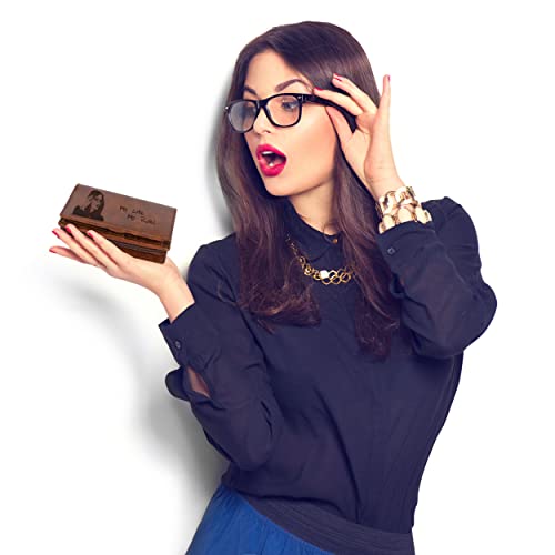 Image of Personalised Women Wallet for Girls or Her for Birthday or Anniversary (Brown)