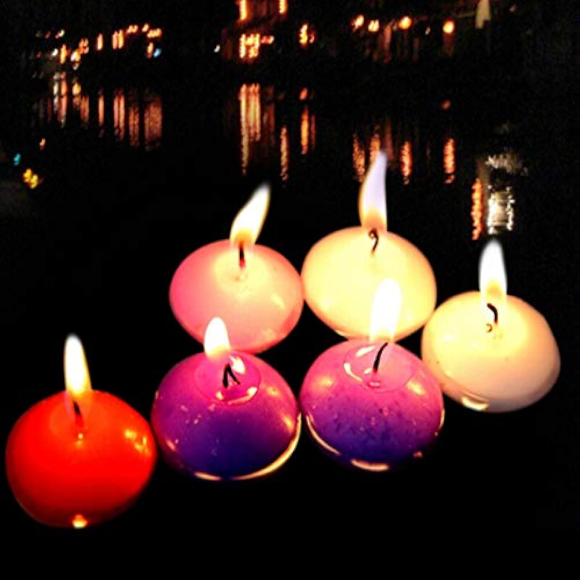 25pcs Romantic Round Water Floating Candles for Home Decor