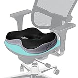 Ergonomic Chair Cushion fits Most Office Chairs, Dinning Chairs, Designed for a Force of Good Sitting Posture, Donut Shape to Release Pressure, Anti Sweat, Travel Handle, Extra Firm