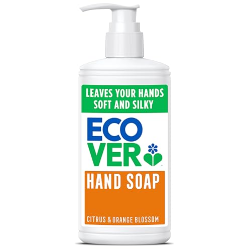 Ecover Hand Wash, Hand Soap, Gentle Hand Cleansing, Fresh Citrus & Orange Blossom Scent, Pack of 1, 1 x 250ml