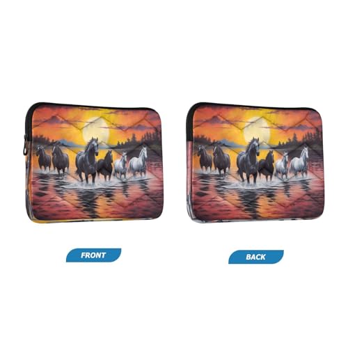 Funda para portátiles 13-14 pulgadas Sunset Horses impermeable miniatura 2