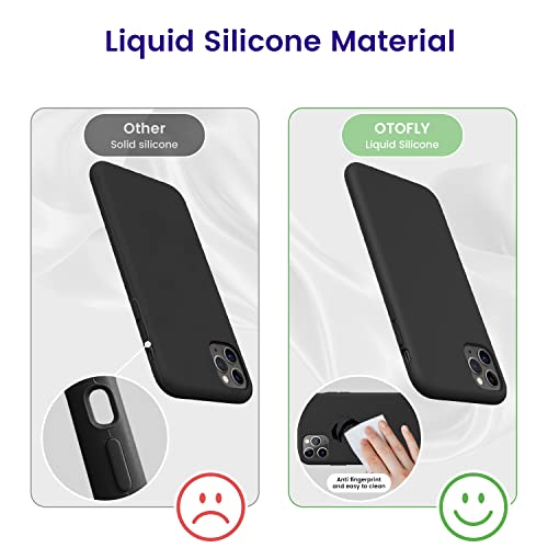 Otofly Iphone 11 Pro Max Case,Ultra Slim Fit Iphone Case Liquid Silicone Gel Cover With Full Body Protection Anti-Scratch Shockproof Case Compatible With Iphone 11 Pro Max (Black) #TOP3