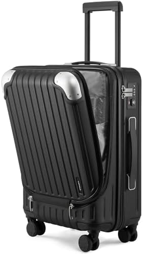 LEVEL8 Cabin Suitcase ABS+PC Hand Luggage Trolley Rigid Lightweig...