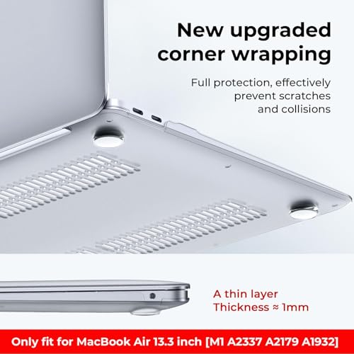 Image of EooCoo Clear Case for Apple MacBook Air M1 13 inch Cover 2018-2021