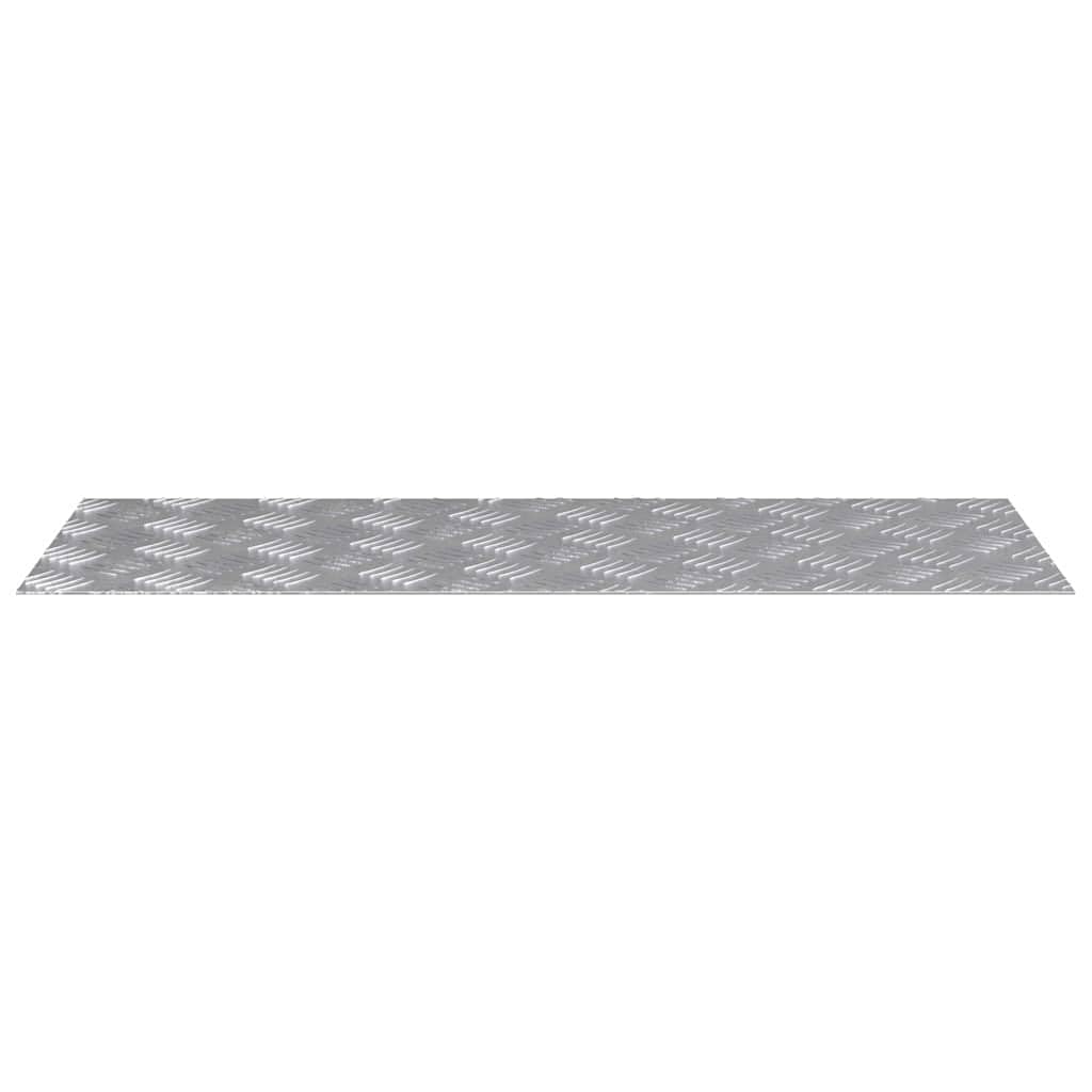 vidaXL Gradini per Scale 4 PCS Argento 80 x 30 cm Alluminio, Tappetini Moderni per Scale, Resistenti e Antiscivolo, Protezione sicura per casa, Interni e Esterni