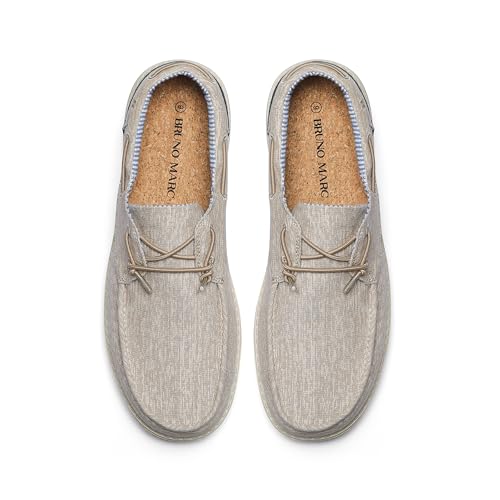 Bruno Marc Men's Slip-on Loafers Casual Boat Shoes,Size 15,Khaki,SBLS223M