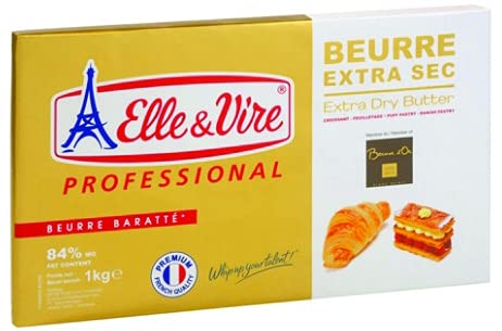 Elle & Vire - Butter Croissant Concentrated 84% , Packed With High Vitamins, Minerals & Rich Nutritious , Boost Energy & Immune System , High Calories - 1 Kg