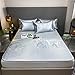 Cool Mat Ice Silk Three-Piece Bed Cover All-Inclusive Thickening Washable Household Summer Mat Summer (Color : A, Size : 2M) (A 1.8M)