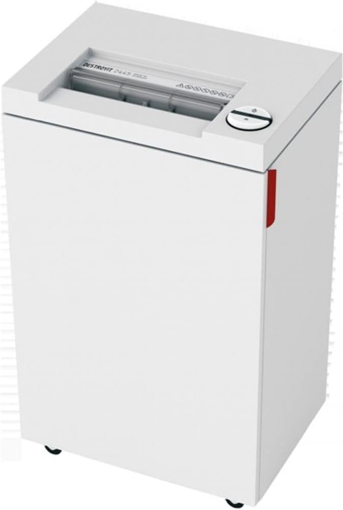 MBM DSH0064 Destroyit 2445 P-2 Strip-cut Deskside Paper Shredder, 3/16" (4mm) Strip Width, 27 ft./minShred Speed, 9 gal. Shred Volume, 12-14 Sheet Capacity, 9 1/2" Feed Opening, 1/2 Horsepower