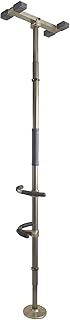 Signature Life Sure Stand Pole, Elderly Tension Mounted Floor to Ceiling Transfer-Pole, Bathroom Safety Grab Bar and Stability Rail with Adjustable Curved Hand Grips and Padded Handle, Deep Bronze