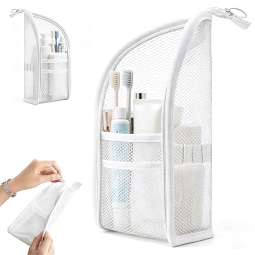 Standing Toiletry Bag Portable Lightweight Travel Toiletry Bag (White)