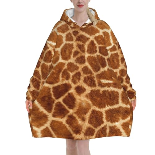 Sweat à capuche couverture girafe unisexe pour stopper le froid à la maison efficacement