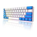 TMKB GK61 60 Keyboard Hot Swap Keyboard Dual-Mode RGB Blacklit Ultra-Compact Mini Compact 61 Keys Mechanical Keyboard for PC/Mac Gamer Full-Key Programmable (Gateron Optical Brown Switch)