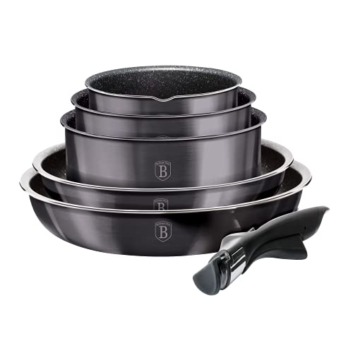 Belinger Haus 12 Pcs Colorful Space Saving Cookware Frying Pan...