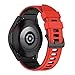 VeveXiao Sports Strap Compatible with Samsung Galaxy Watch 4 Classic 42mm/46mm band, No Gaps Soft Silicone Replacement Straps for Galaxy Watch 4 40mm/44mm WristBand (Red black)