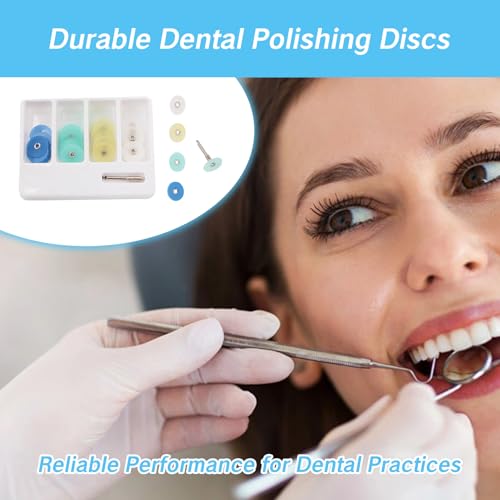 Image of 40 Pieces Composite Finishing Kit Dental Polishing Discs and Tools 12mm & 14mm Dental Polisher Supplies with Mandrel Stem Professional Denture Burs Sanding Strips Resin Material for Teeth