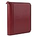 FranklinCovey - FC Signature Binder - Leather - Zipper Binder for Planners (Classic, Red)