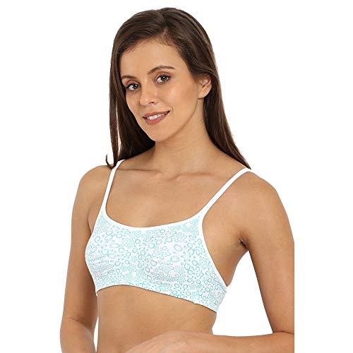 Image of Jockey Women's Cotton Soft Cup Bra (SS12-0103-FE018 36C White & Jet Teal)