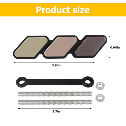 Image of HZEL Car Grille Decor Badge, Tri-Color Emblem Auto Grid Insert Trims Decals, Vehicle Front Mesh Grille Label Decoration Sticker Accessories, Compatible with Sequoia 4-Runner High-Lander (Style G)