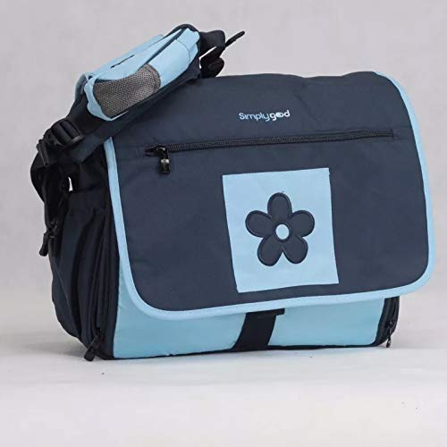 Bolsa Daisy Diaper - Navy Light Blue, Simply Good, Azul Claro/Azul Marinho, Tamanho Único