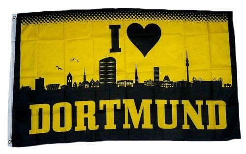 Fahne/Flagge I Love Dortmund 150 x 250 cm