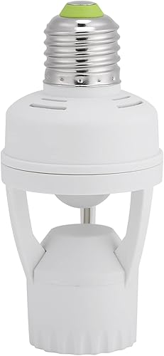 VBESTLIFE Soporte de bombilla LED E27 para interruptor de luz, sensor de movimiento infrarrojo, duradero y ahorro de energía para dormitorio,