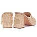 Monrovia Raffia Platform Heels for Women – Chunky Block Open Toe Woven Slides, Natural Straw Summer Dressy Vacation Sandals, Comfortable Heeled Slip On Mules, Brown Size 7