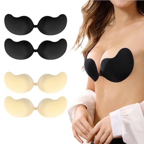 Seamless Invisilift Bra for Women Adhesive Push Up Sticky Bra, Strapless Backless Soutines-Gorge (FR/ES, Taille de Bonnet & Taille du Soutien-Gorge, D,...