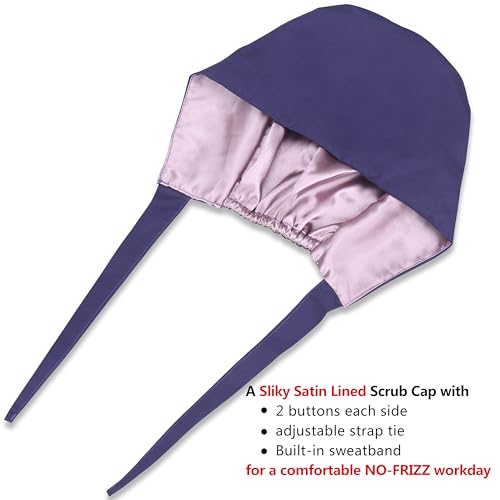 Image of ABAMERICA Working Caps with Button and Sweatband, Adjustable Working Hats for Women Men, One Size(Tie Back or Toggle)
