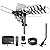 Digital HD TV Antenna Outdoor,Long Range with UHF/VHF, 360° Motorized Rotation,Remote Control, Mounting Pole,and RG6 Cablle,Supports 4K, 1080P All Smart/Old TVs (2 Outputs)