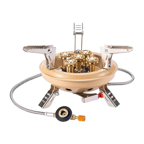 Estufa de gas portátil for acampar 16000 W, quemador propano butano alta presión, estufa emergencia for exteriores con encendido piezoeléctrico(RS485 M20-1.5)