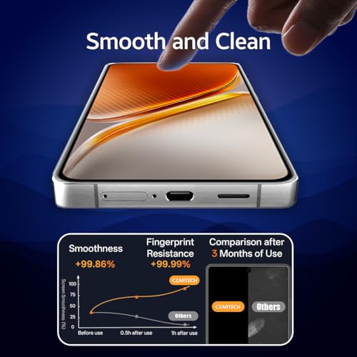 Image of Czartech Tempered Glass For iQOO Neo 10R 5G / iQOO Neo 10 5G Screen Protector | 9H Hardness | Full Coverage Black Border | Edge to Edge | Anti Scratch | Bubble Free | HD Clear (Black Pack of 2)
