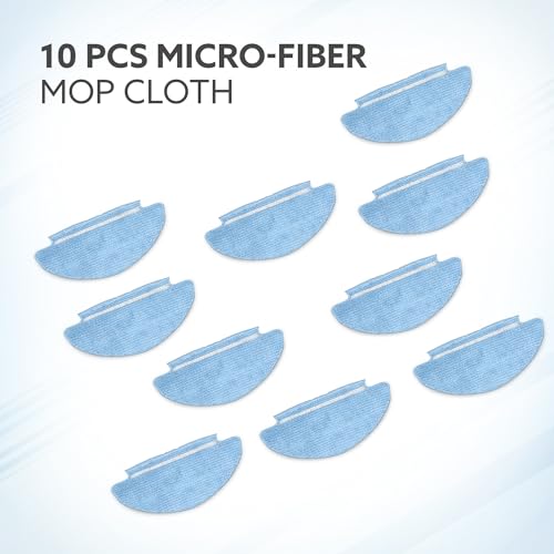 Image of AGARO Alpha Pro Robot Vacuum Cleaner Kit 2, Vacuum Kit, Replenishment Kit, Accessories Kit, 10 Pcs Microfiber Mop Cloth, Mopping