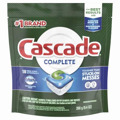 Cascade Complete Dishwasher Detergent, 18 Count