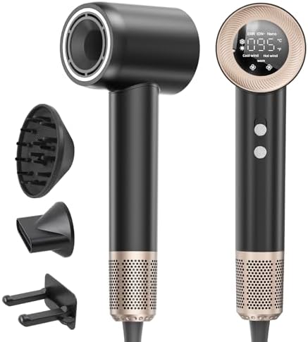 Secador Pelo Profesional con Difusor y Boquillas, 59 dB de Ruido ...