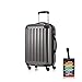 Produktbild Hauptstadtkoffer - Alex Handgepäck Kabinentrolley Bordgepäck Hartschalen-Koffer, sehr leicht, TSA, 55 cm, 42L, Titan +Design Kofferanhänger